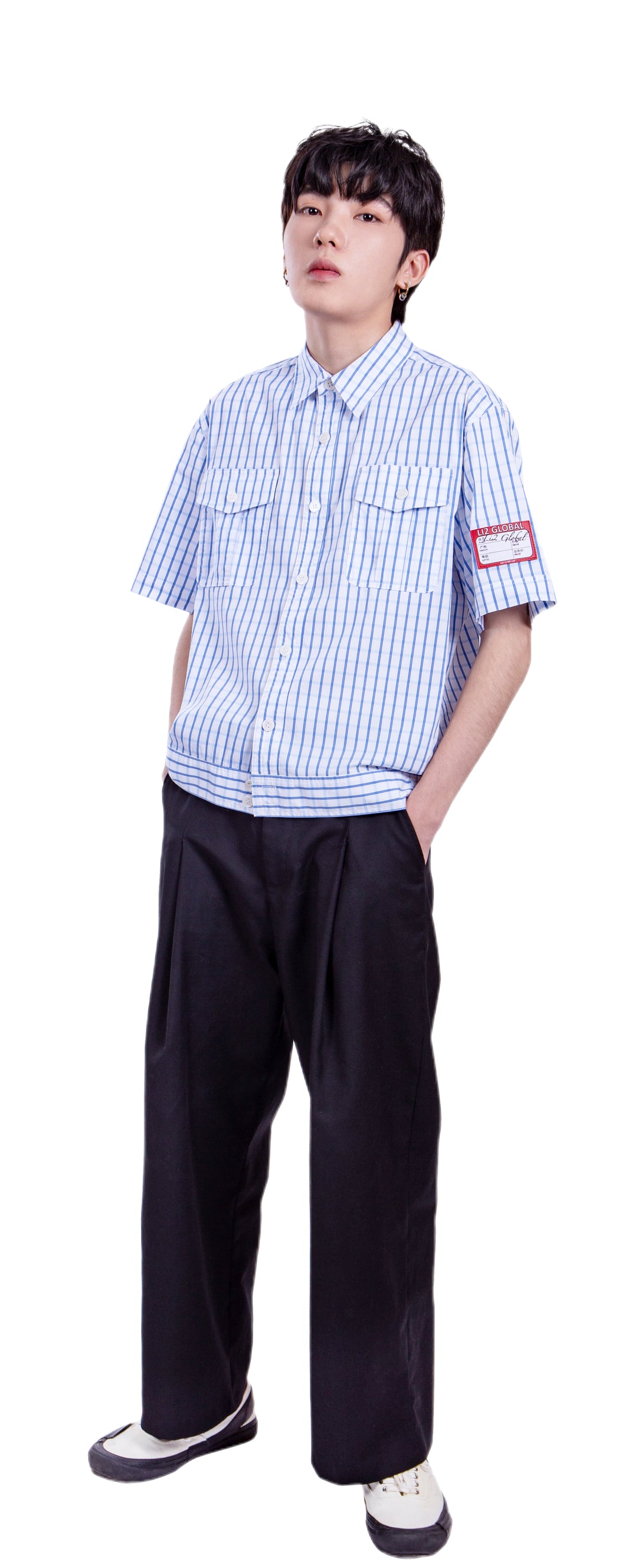 STRIPED WHITE MANAGEMENT SHIRT