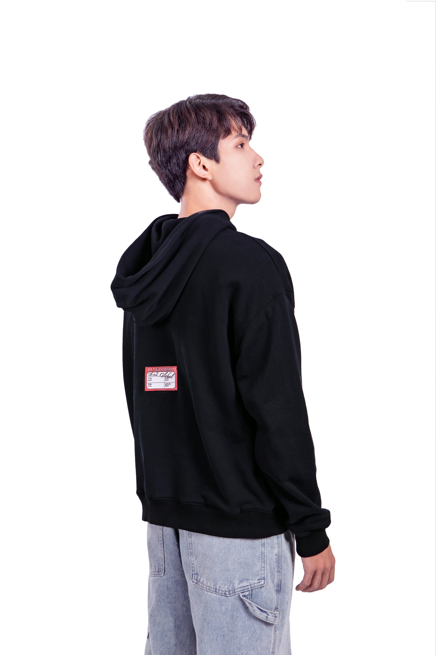BLACK GLOBAL HOODIE