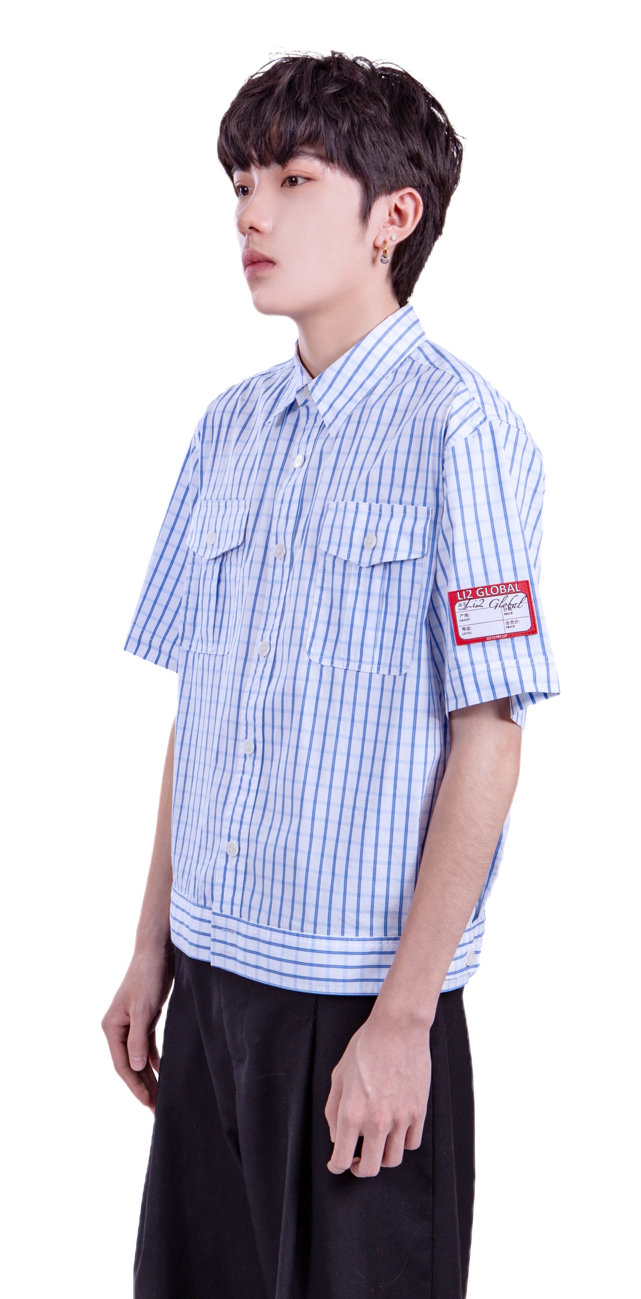 STRIPED WHITE MANAGEMENT SHIRT